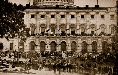 Viewing the Return of the Troops from Capitol at Washington by Mathew B. Brady